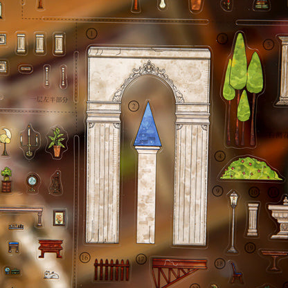 Morning Dawn Manor Series 3D Sticker for journaling, scrapbooking and collage