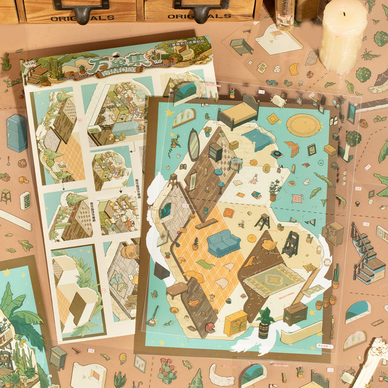 World Collection Series 3D Sticker for journaling, scrapbooking and collage