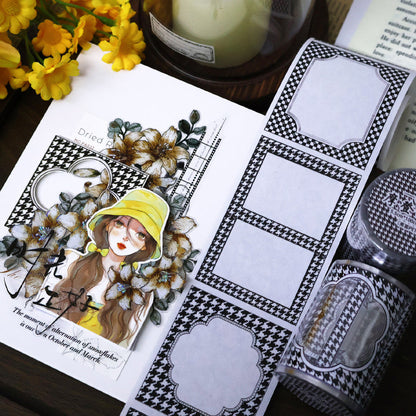 5.5cm*100cm Modern frame Die Cutting Washi/PET Tape for journaling, scrapbooking and collage