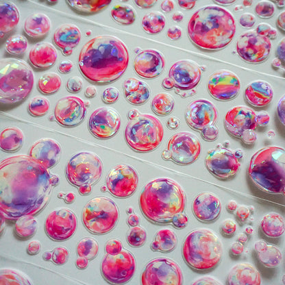 6cm*100cm Colorful Bubbles Die Cutting Shell Light PET Tape