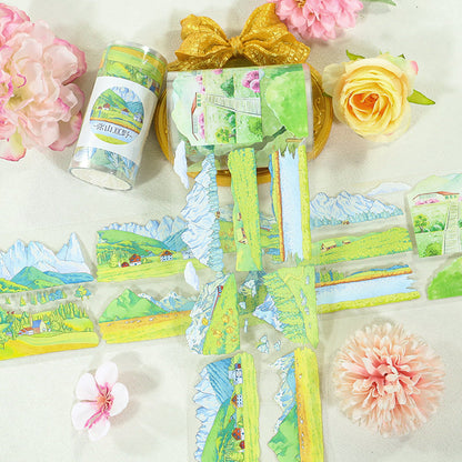 Mountains Stretch PET Tape for journaling, scrapbooking and collage