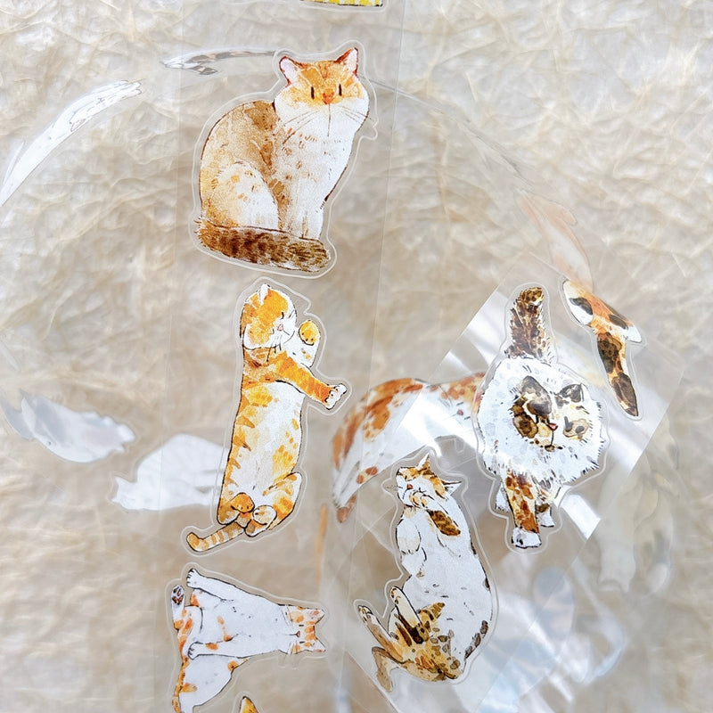 3cm*200cm Cute Cat Die Cutting Washi/PET/Fog PET Tape