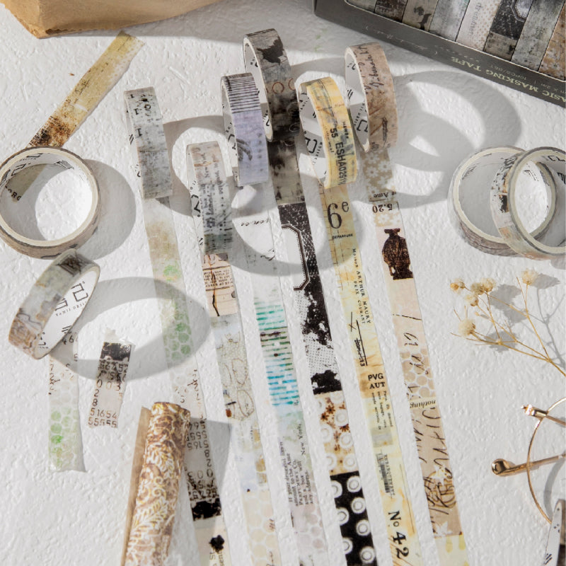 Basic Life Series Washi Tape Set for journaling, scrapbooking and collage