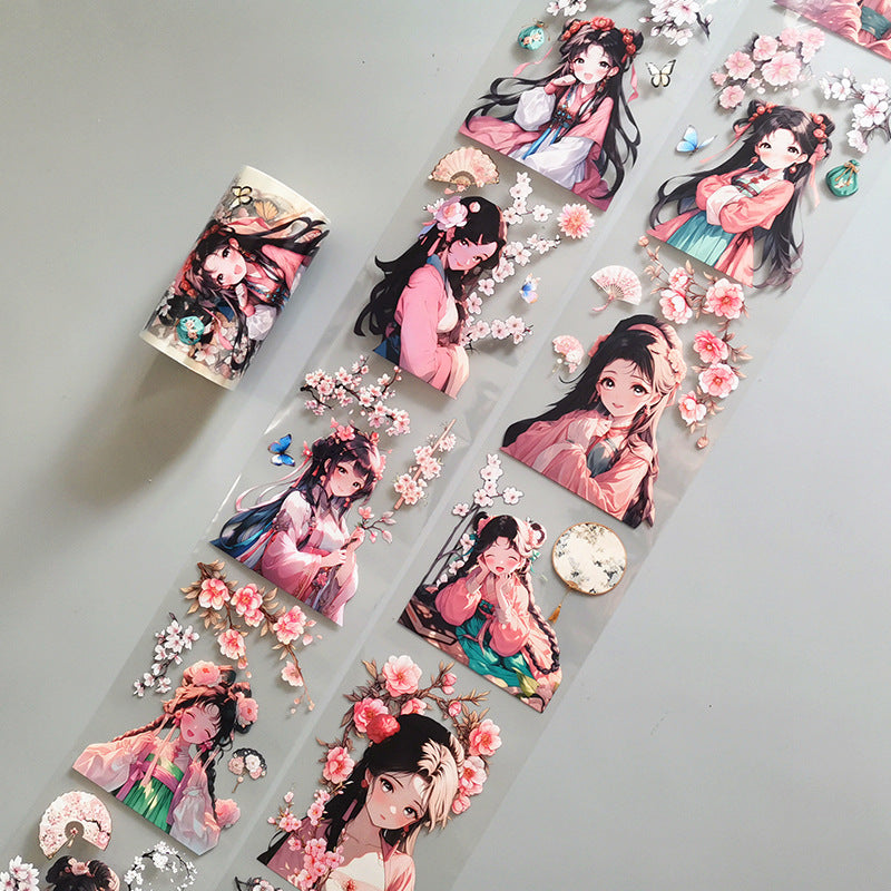 Ancient Style Characters Series PET Tape for journaling, scrapbooking and collage