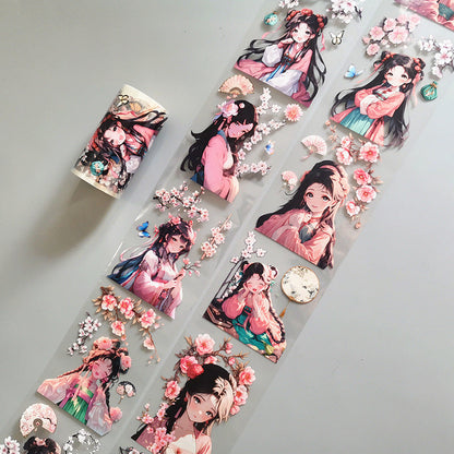 Ancient Style Characters Series PET Tape for journaling, scrapbooking and collage