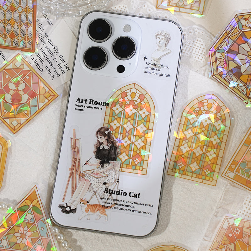 Window Shadow Palette Series Sticker featuring shadow, and wind designs for journaling, scrapbooking and collage