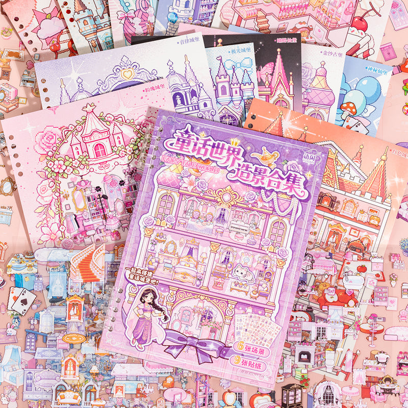Fairy Tales World 3D Sticker Book featuring fairy, tale, and book designs for journaling, scrapbooking and collage