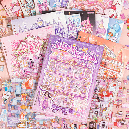 Fairy Tales World 3D Sticker Book featuring fairy, tale, and book designs for journaling, scrapbooking and collage