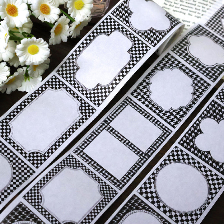 5.5cm*100cm Modern frame Die Cutting Washi/PET Tape for journaling, scrapbooking and collage