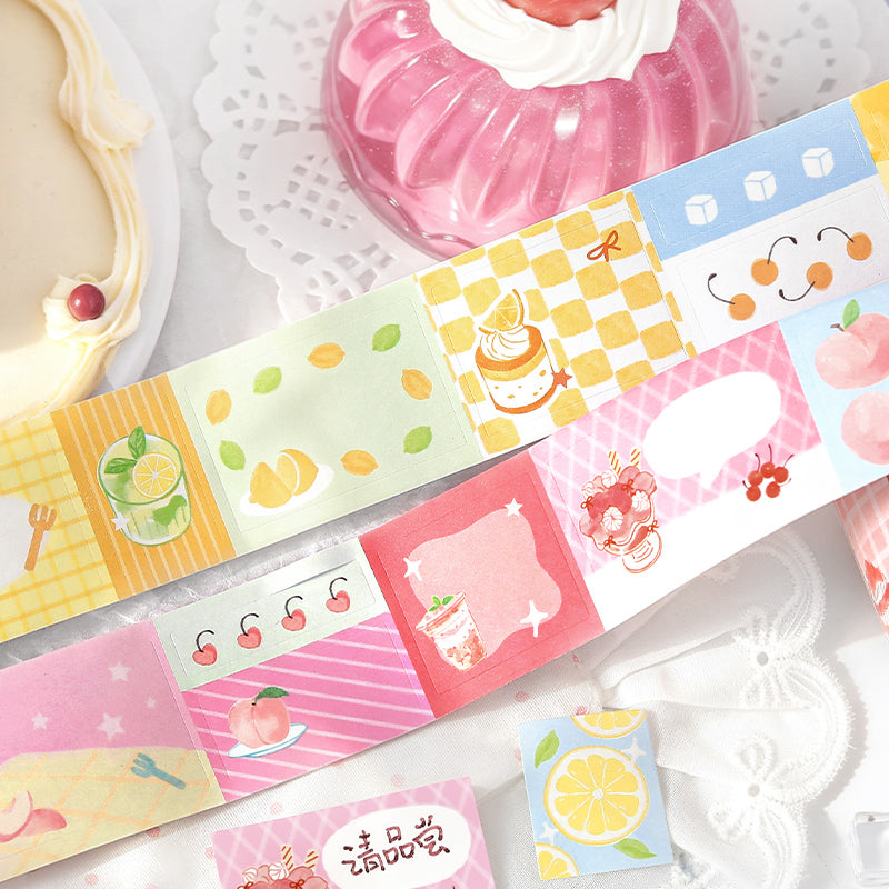 Strawberry Tart Series Die Cutting Writing Paper Tape featuring strawberry designs for journaling, scrapbooking and collage