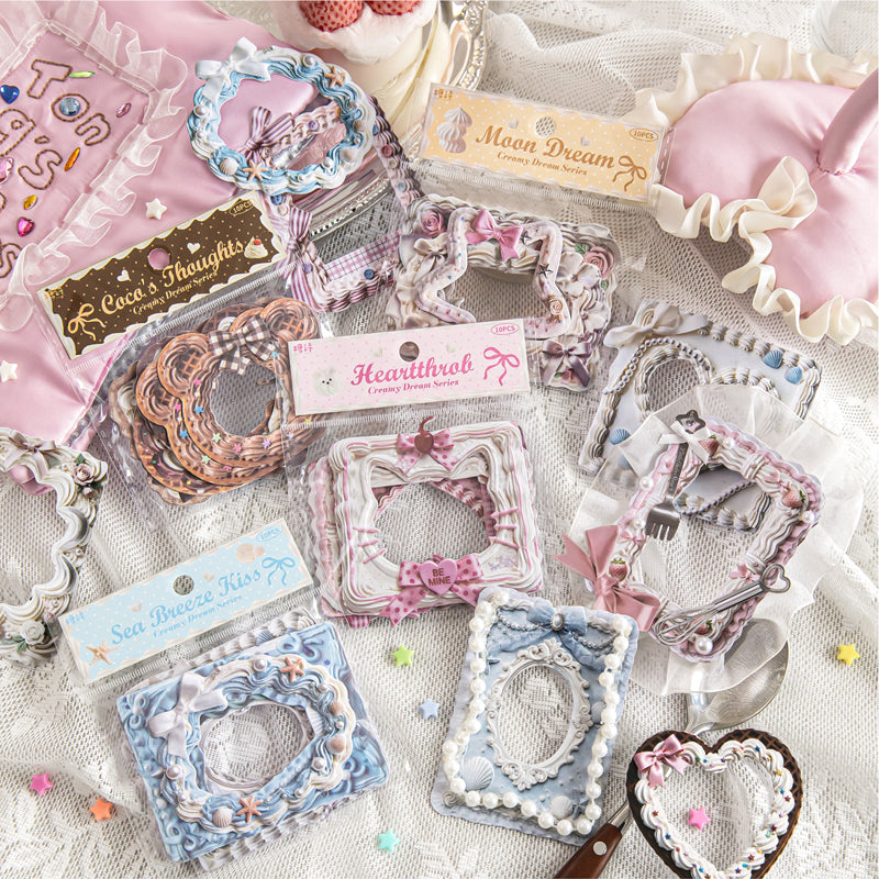 Cream Dream Series Sticker featuring dream, and cream designs for journaling, scrapbooking and collage
