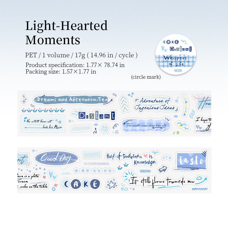 Whispers of life series Die Cutting PET Tape