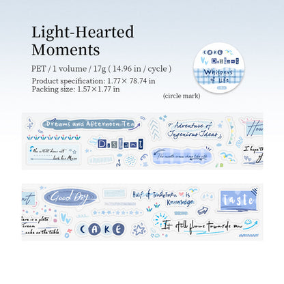 Whispers of life series Die Cutting PET Tape