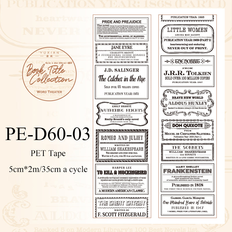 Textual Theatre Series PET Tape