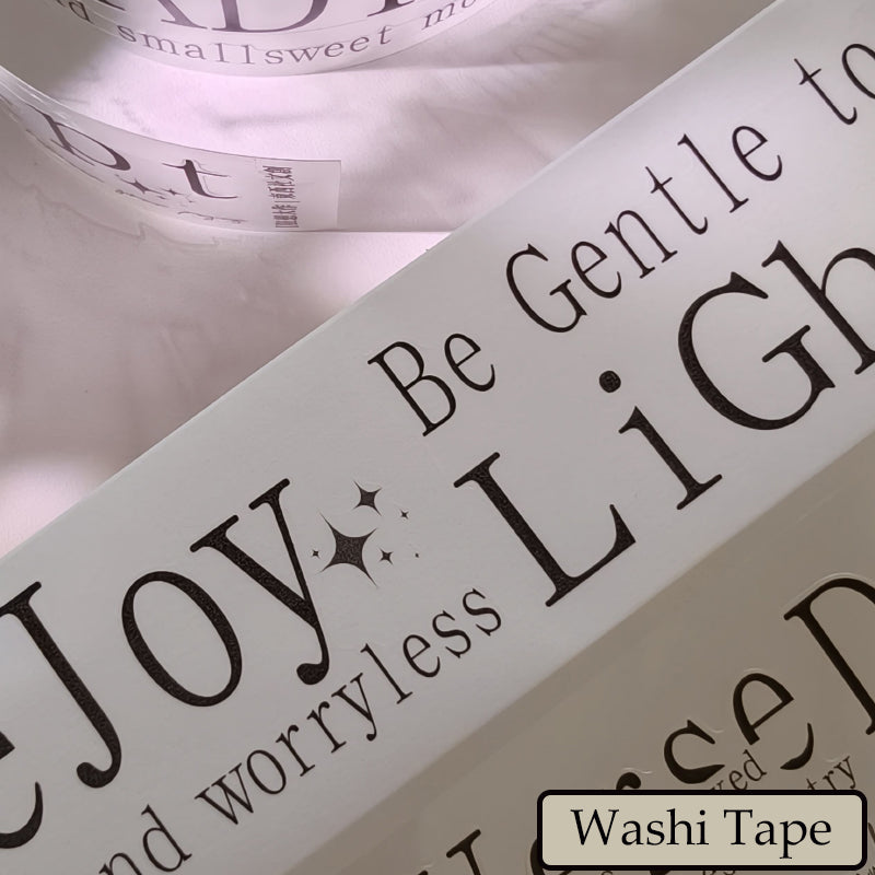 Whole Roll 5cm*3m Fantastic Composition Die Cutting Washi/PET Tape