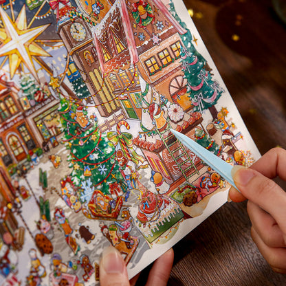 Christmas Gingerbread Town Series 3D Sticker for journaling, scrapbooking and collage