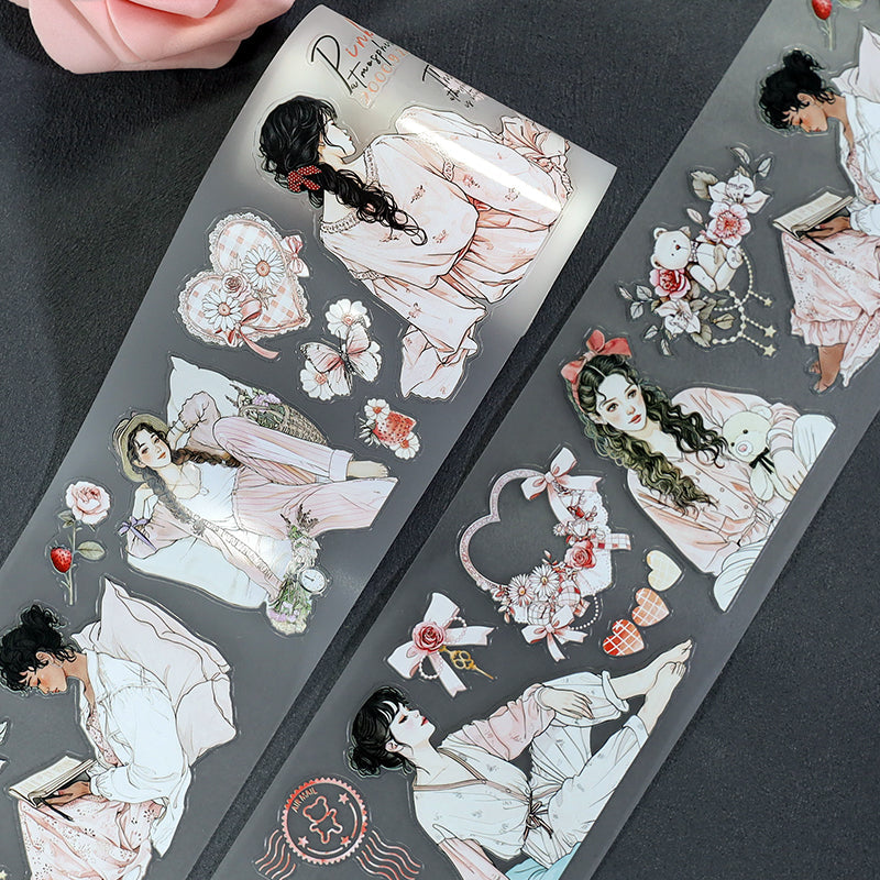Sleepiness Moment Die Cutting Fog PET Tape for journaling, scrapbooking and collage