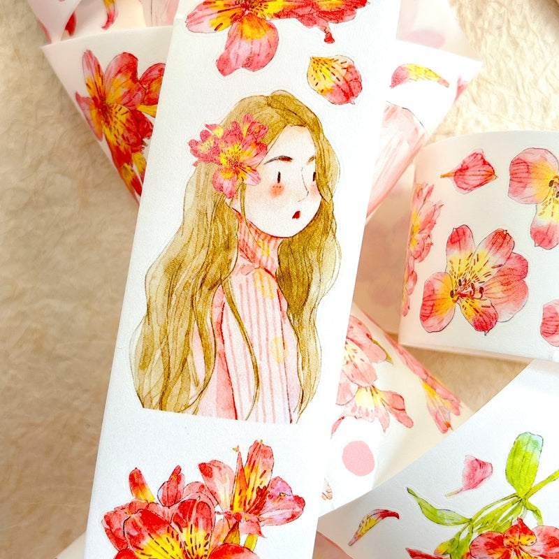 Whole Roll 5cm*5m Complexion Die Cutting Washi/PET/Fog PET Tape for journaling, scrapbooking and collage