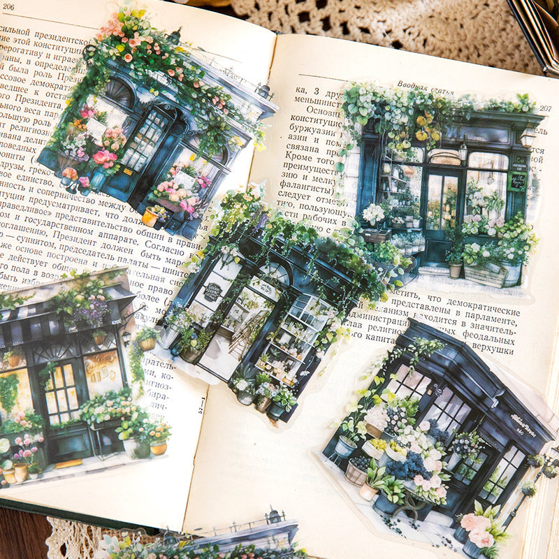 There is a flower shop Sticker