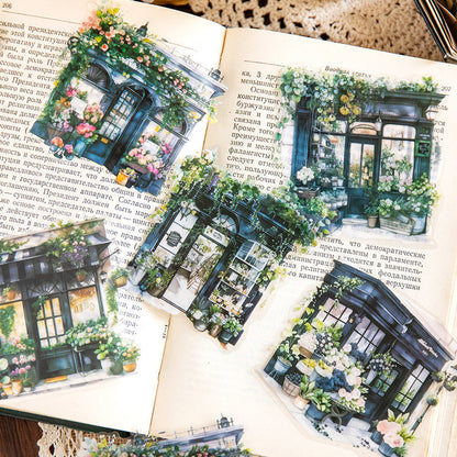 There is a flower shop Sticker