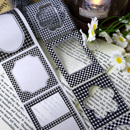 Whole Roll 5.5cm*5m Modern frame Die Cutting Washi/PET Tape for journaling, scrapbooking and collage
