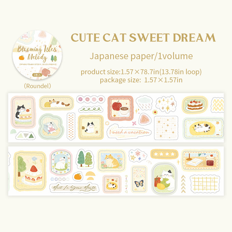 Flower Island Melodies Series Die Cutting Washi Tape