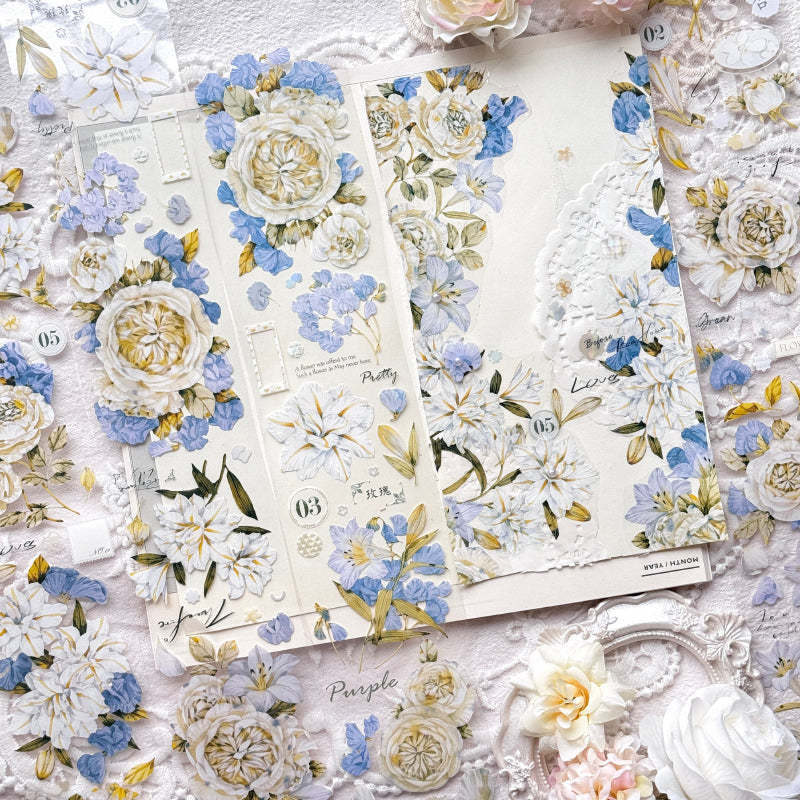 6cm*125cm Blue Mood Washi/PET Tape