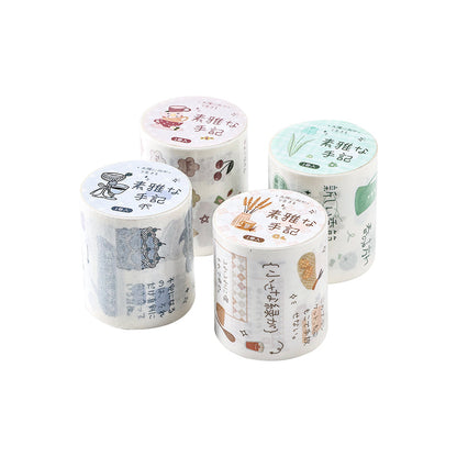 Suiya Notebook Series Die Cutting Washi Tape featuring book designs for journaling, scrapbooking and collage