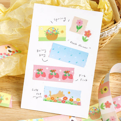 Yoyo's Diary Series Washi Tape for journaling, scrapbooking and collage