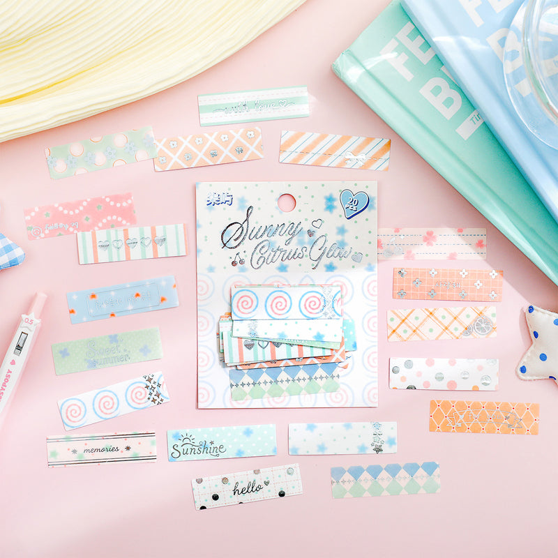 Letters To Summer Series Sticker featuring summer, and letter designs for journaling, scrapbooking and collage