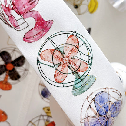 Whole Roll 5cm*5m Electric Fan Die Cutting Washi/PET/Fog PET Tape