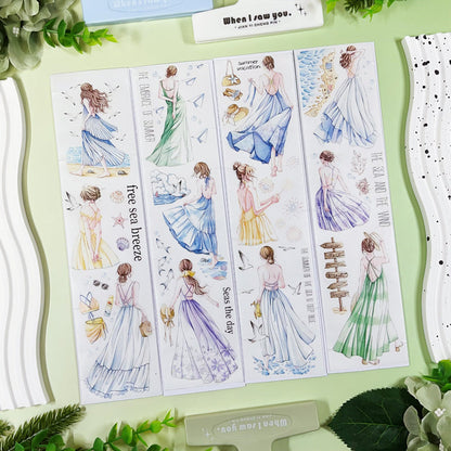 6cm*100cm Summer Breeze Washi/Shell Light PET Tape