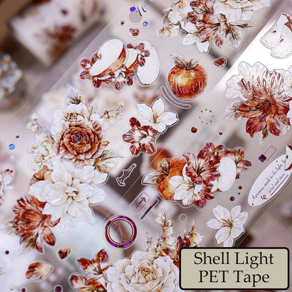 6cm*125cm Sweet Dream Blossoms Die Cutting Washi/PET/Shell Light PET Tape