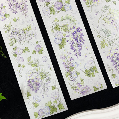 Whole Roll 6cm*5m Chao Yan Fu Meng Die Cutting Washi/Synthetic Paper/Shell Light PET Tape featuring light designs for journaling, scrapbooking and collage