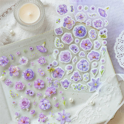 Flower Letter Series Sticker featuring flower, and letter designs for journaling, scrapbooking and collage