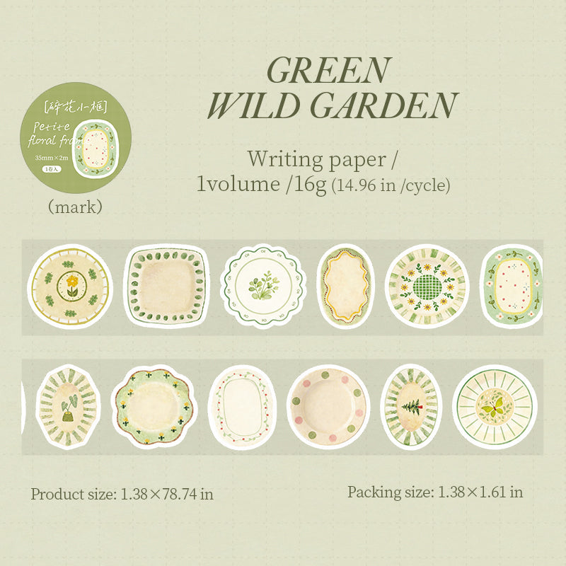 Floral Small Frame Series Die Cutting Writing Tape