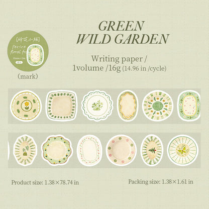 Floral Small Frame Series Die Cutting Writing Tape