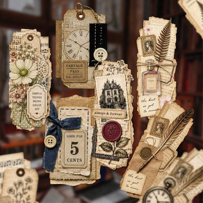 Old Layer Collection Series Sticker featuring old designs for journaling, scrapbooking and collage