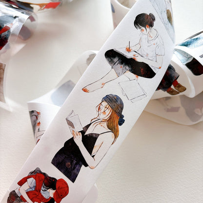 Whole Roll 6cm*10m Reading Book Die Cutting Washi/PET/Fog PET Tape