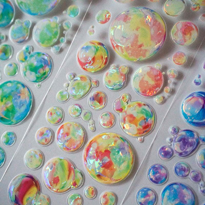 6cm*100cm Colorful Bubbles Die Cutting Shell Light PET Tape