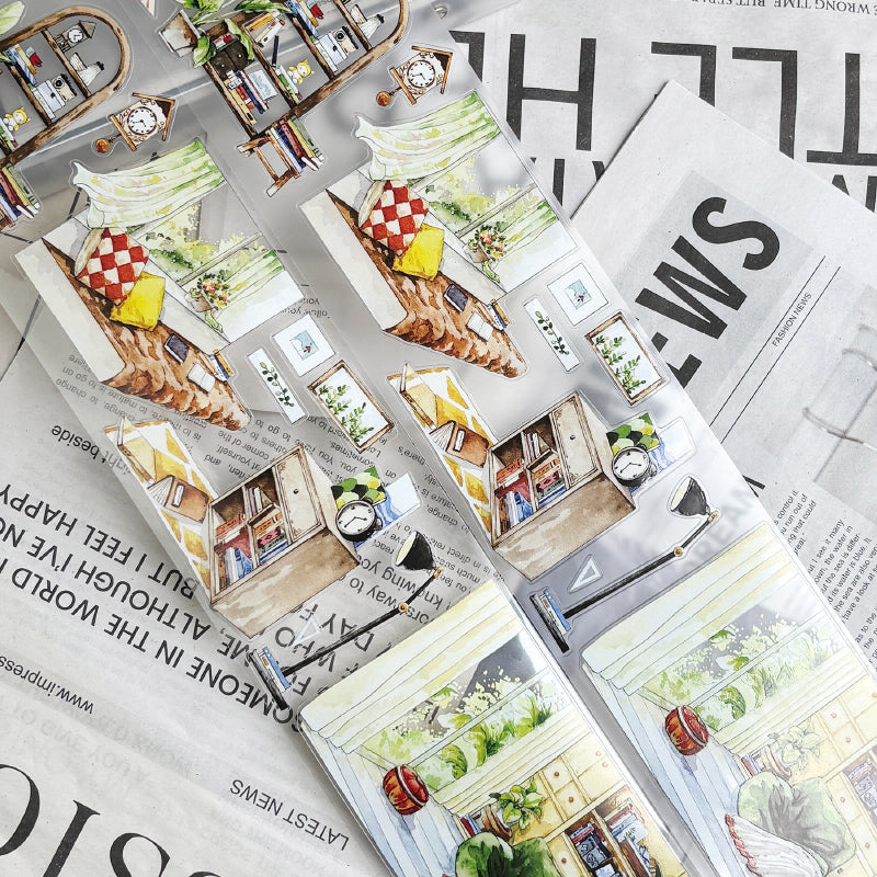 Whole Roll 7.5cm*5.5m Study Corner Die Cutting Washi/PET/Fog PET Tape for journaling, scrapbooking and collage