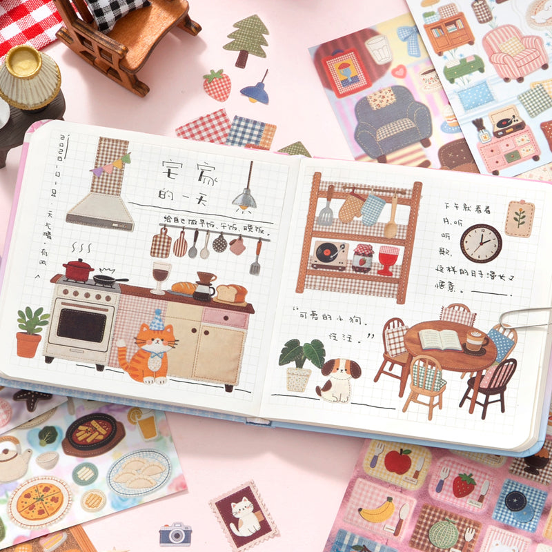 Patchwork Series Sticker Book featuring book designs for journaling, scrapbooking and collage
