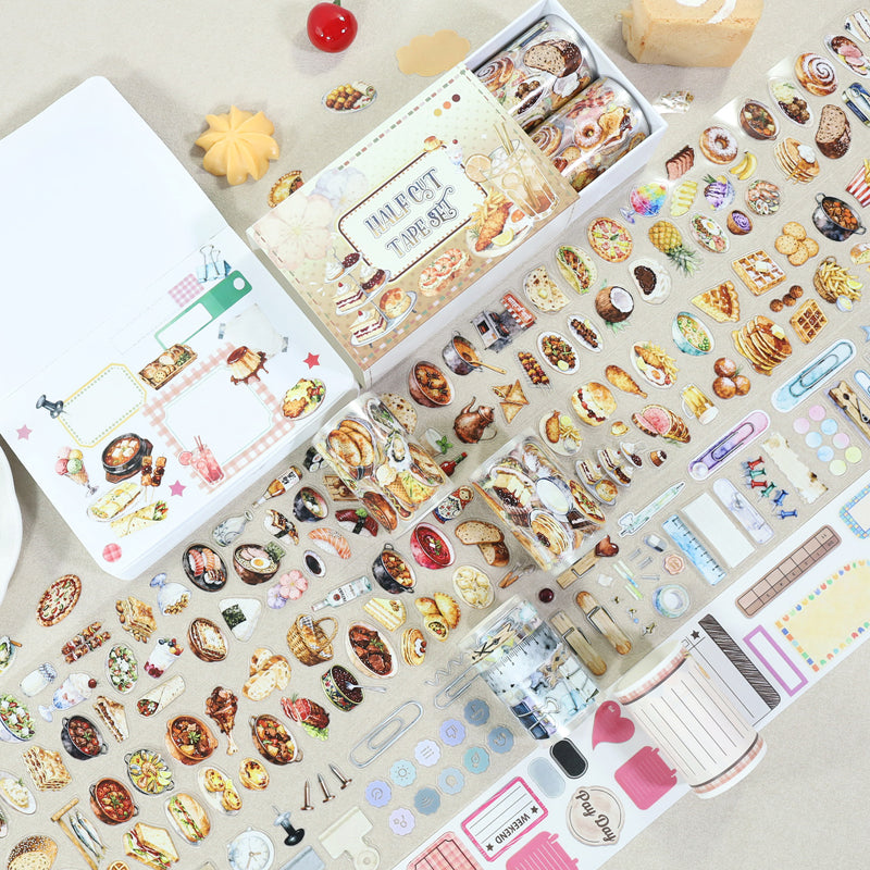 Warm Food Tape Set for journaling, scrapbooking and collage