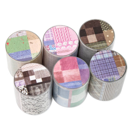 Time Weaving Machine Series Die Cutting White Kraft Paper Tape featuring white designs for journaling, scrapbooking and collage