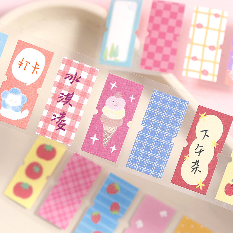 Warm Light Mark series Die Cutting Writing Paper Tape featuring light designs for journaling, scrapbooking and collage