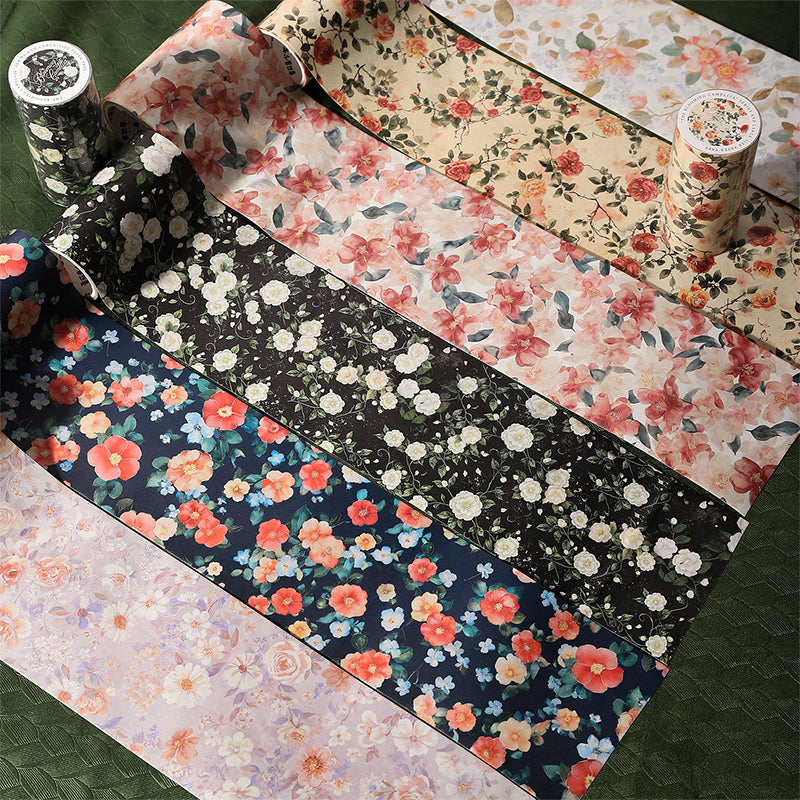 Blooming Camellia Flower Series Washi Tape