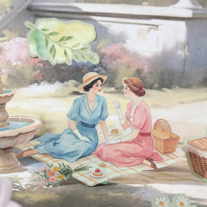 Old Scenes Series Sticker Book featuring old, and book designs for journaling, scrapbooking and collage