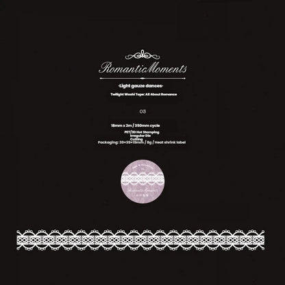 Romantic Moments Series Silver Stamping PET Tape