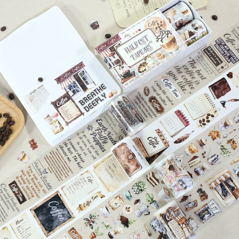 Coffee Time Tape Set for journaling, scrapbooking and collage