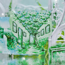 7.5cm*125cm Countryside Greenery Shell Light PET Tape